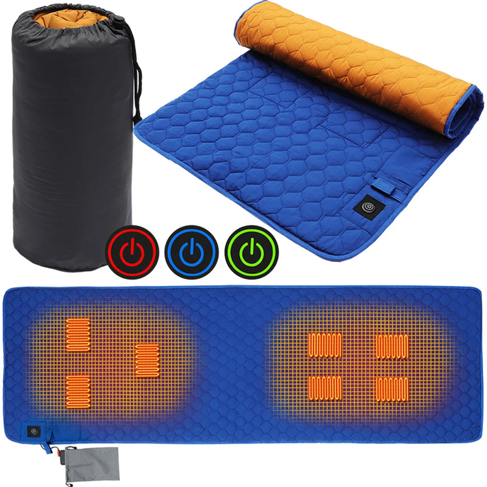 Winter Heating Mat USB Mat Camping Warm Tent Sleeping Mat Foldable Sleeping Pad