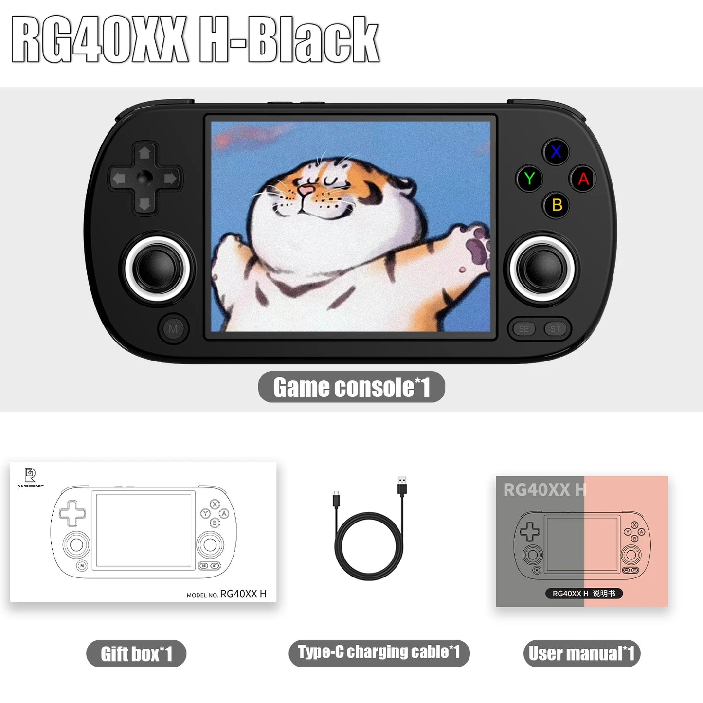 64 Bit Linux Retro Handheld Game Console 4.0'' IPS Screen