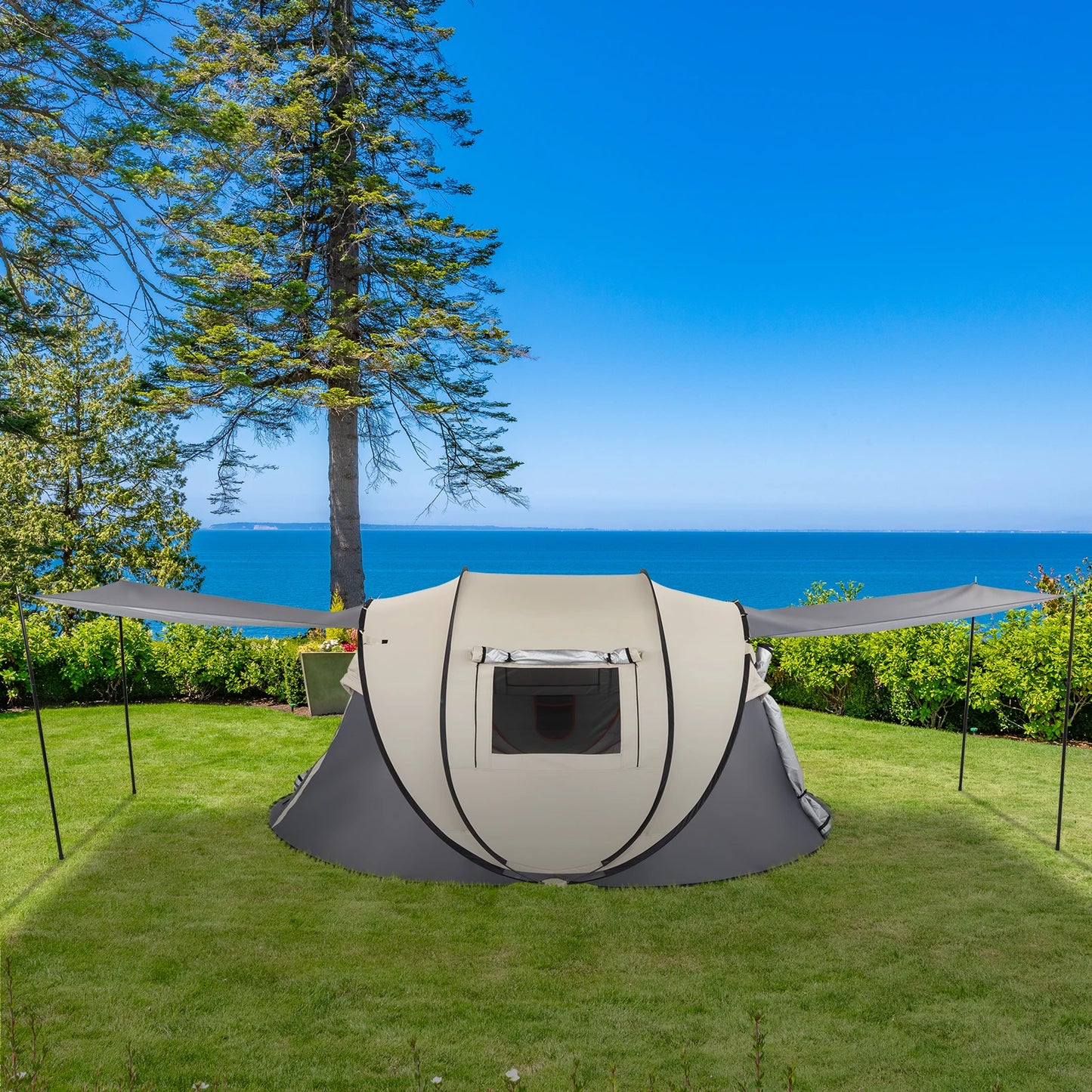 4 Person Pop Up Camping Tent Easy Setup