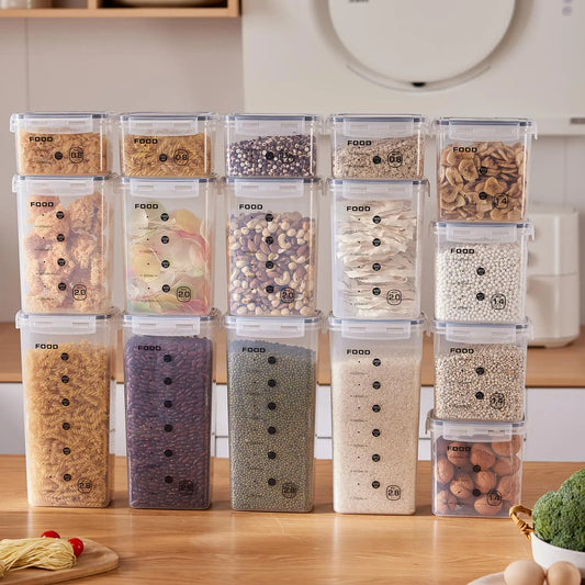 16pcs Food Storage Vessels With Sealed Lid, Leakproof Kitchen Storage Box Set, Container Sets, For Fruit, Vegetable, Snack