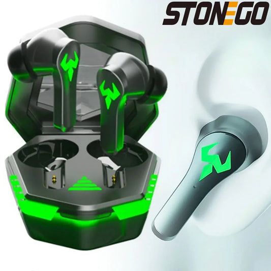 TWS Gaming Earbuds, Wireless 9D Stereo Surround Sound Earphones, Microphone