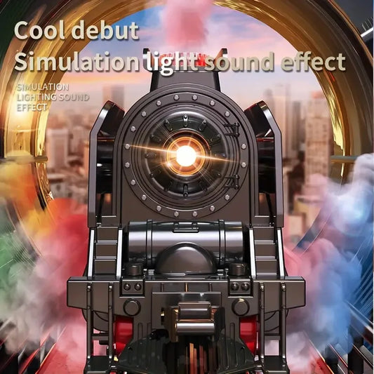 toy trains with steam locomotive engine, light-up coaches and tracks, Christmas train ,adult train sets