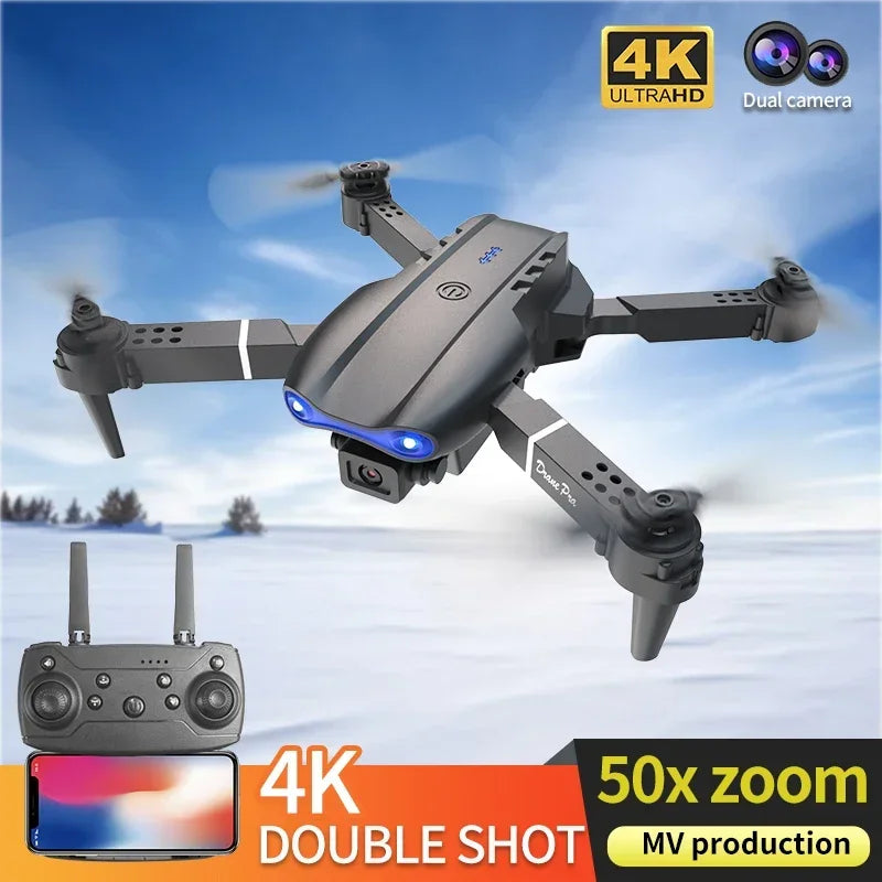 RC Drone 4K 1080P Wide Angle HD Camera Foldable Helicopter