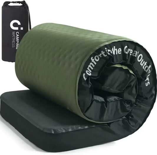 Camping Mattress 4 Ultra-Thick Self Inflating Sleeping Pad with Pump Sack with Memory Foam Sleeping Mat for Camping Cot