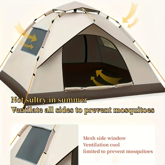Ultimate Quick-Pitch Waterproof Tent - Automatic, Mosquito-Proof, Sunscreen, Portable, and Spacious for Camping