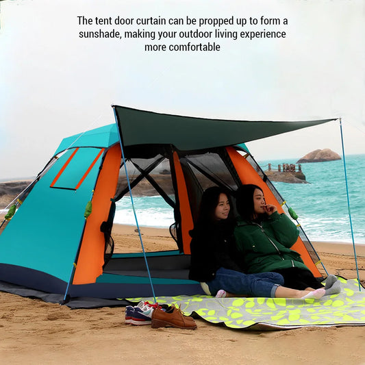Outdoor Automatic Quick Open Tent Waterproof 3-4 Person Instant Setup