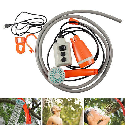 Portable Camping Shower Outdoor Camping Shower Pump Rechargeable Shower Head for Camping