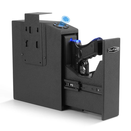 ,Biometric Slider Bedside Handgun Safe,Pistol Lock Case