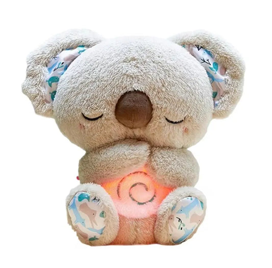 Baby Plush Doll Breathing Bear Baby Soothing Otter Toy Kids Music Sleep Playmate Sleeping Companion Sound Light Doll Toy